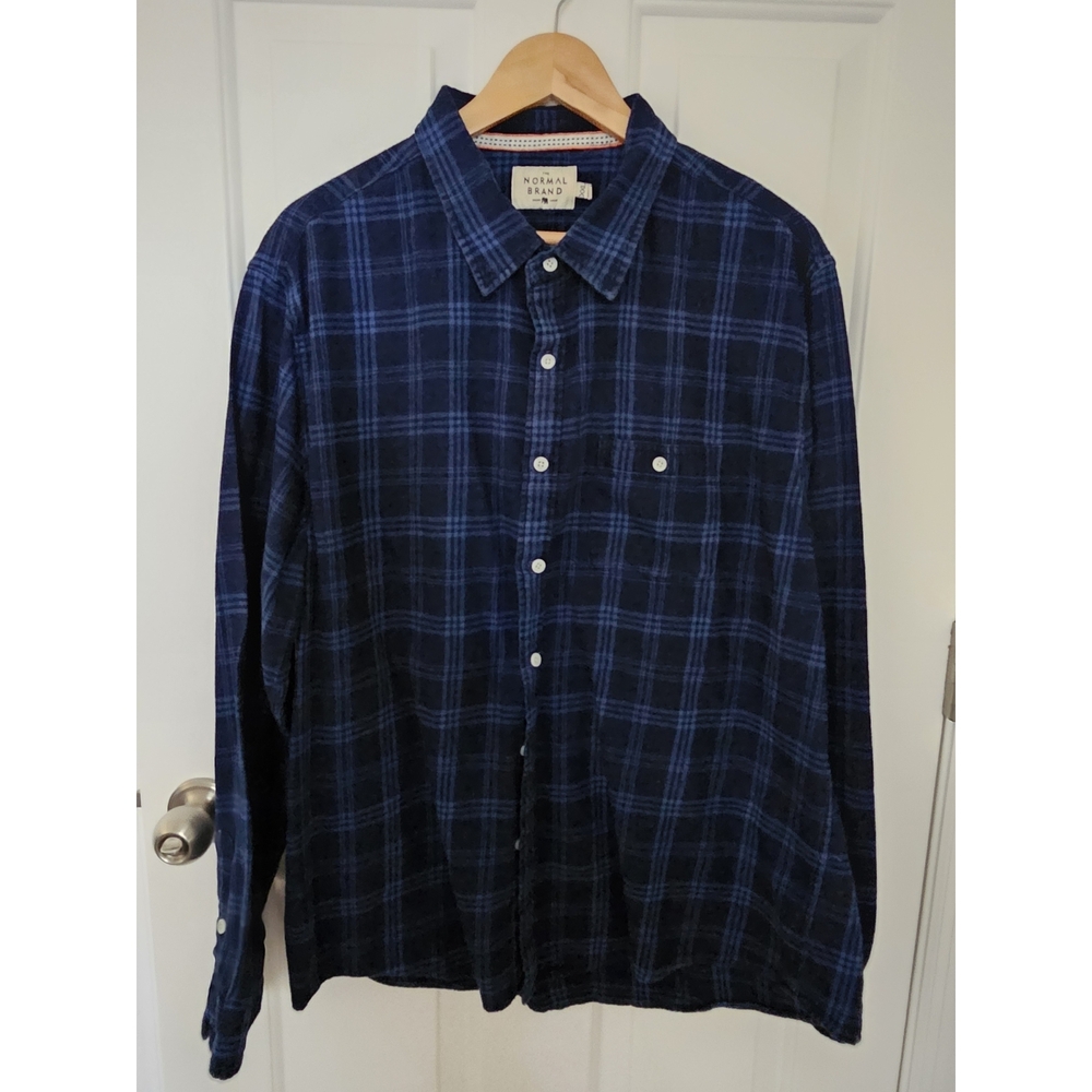 $108 The Normal Brand Cotton Button Down Men's Shirt XXL